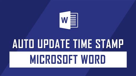 how to insert timestamp in word