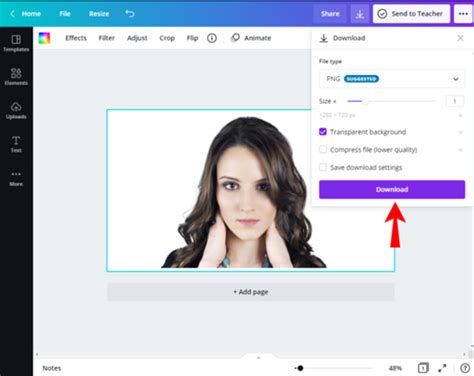 how to insert transparent background image in canva