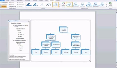how to insert tree chart in word
