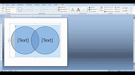 how to insert venn diagram in word