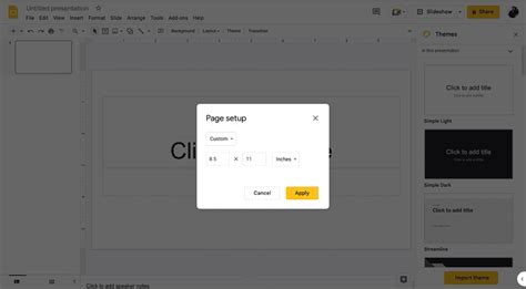 how to insert vertical line in google slides