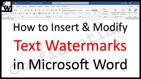 how to insert watermark in text box in word