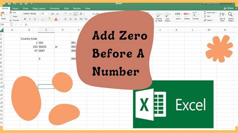 Insert Zero Before Number in Excel