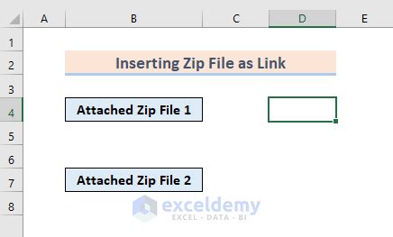How To Insert Zip Folder In Excel Sheet