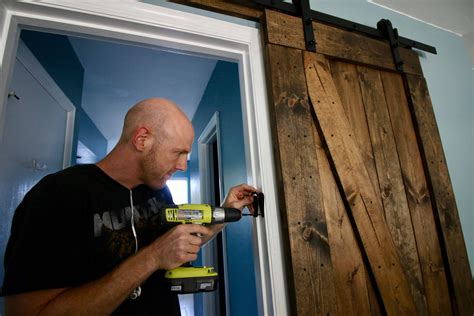 how to install a lock on a barn door