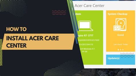 how to install acer care center