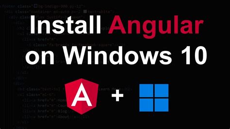 how to install angular in windows 10