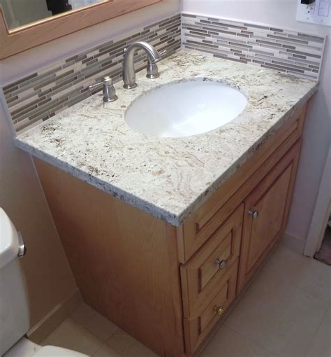 How To Install Backsplash Around Bathroom Vanity