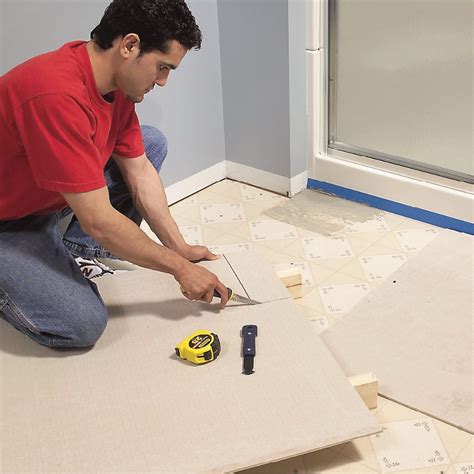 How to Lay Tile Install a Ceramic Tile Floor In the Bathroom The