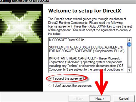 how to install directx 9.0c