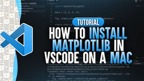 how to install matplotlib in visual studio code