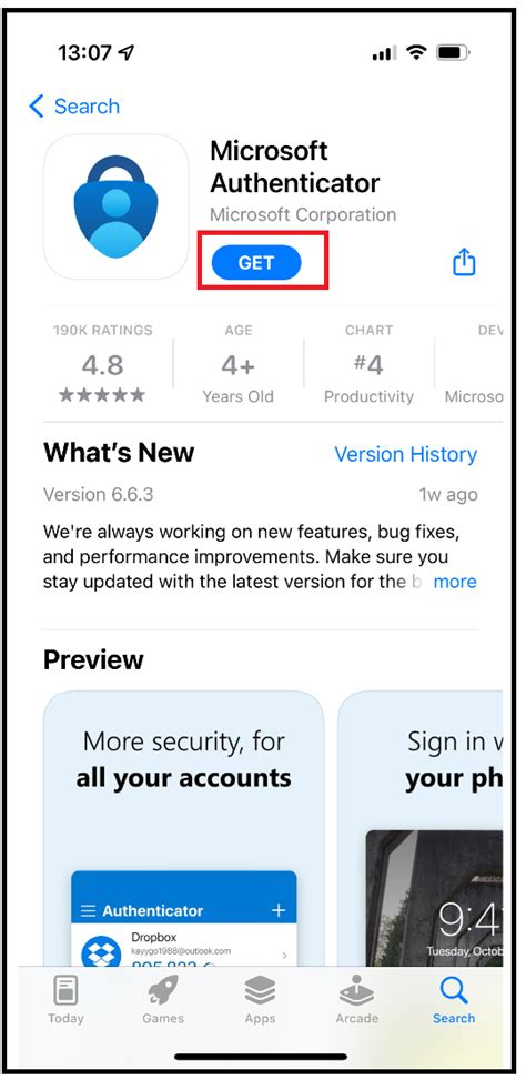 how to install microsoft authenticator app on iphone