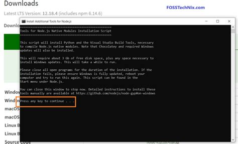 how to install node js in windows 10 using cmd