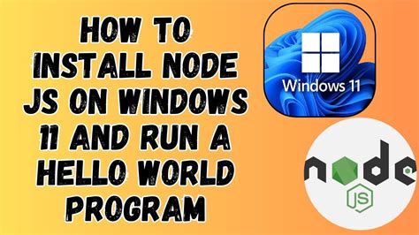how to install node js latest version in windows 11