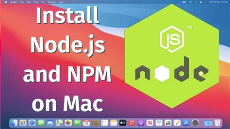 how to install node js on mac terminal