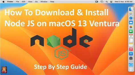 how to install node js on macos