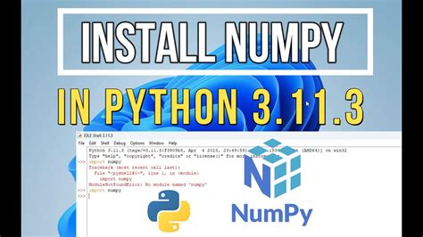 how to install numpy in python idle in windows 10