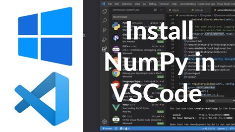 how to install numpy in visual studio code windows