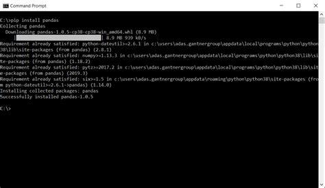 how to install pandas in python pycharm