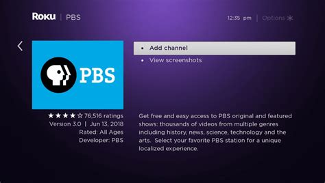 how to install pbs passport on roku