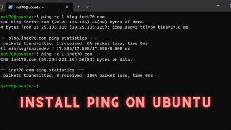 how to install ping command in ubuntu