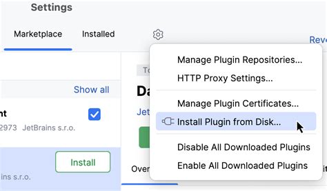 how to install plugin in intellij from disk
