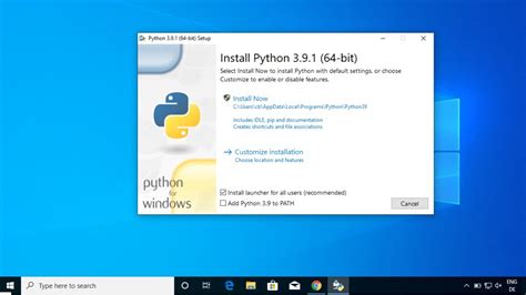 how to install python 3.9 for windows