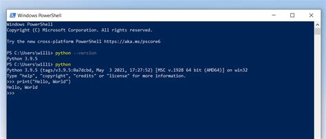 how to install python windows powershell