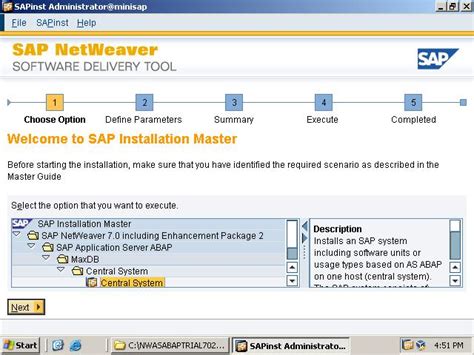 how to install sap system