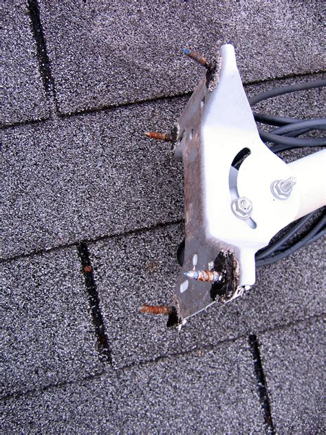 how to install satellite dish on shingle roof