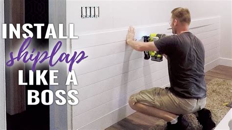 How To Shiplap A Wall For Under 50 in 2020 Diy shiplap, Shiplap wall
