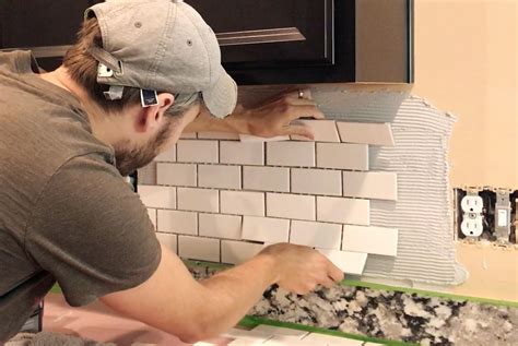 How To Install A Subway Tile Kitchen Backsplash Young House Love Subway tile backsplash