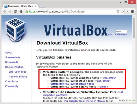how to install virtualbox