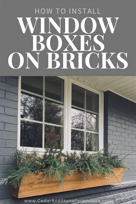 how to install window boxes on brick