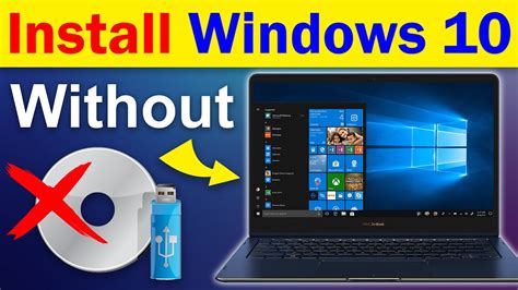 how to install windows 10 without usb or cd
