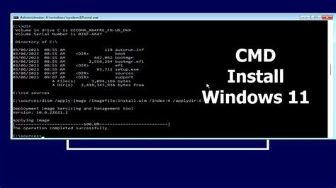 how to install windows 11 from command line