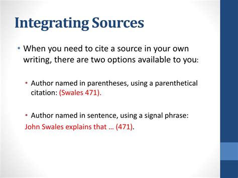 how to integrate sources mla