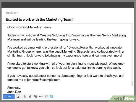 how to introduce yourself as a project manager in an email