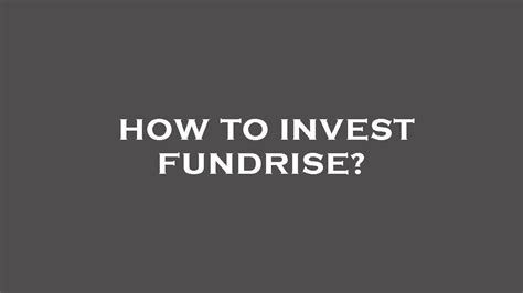 how to invest with fundrise