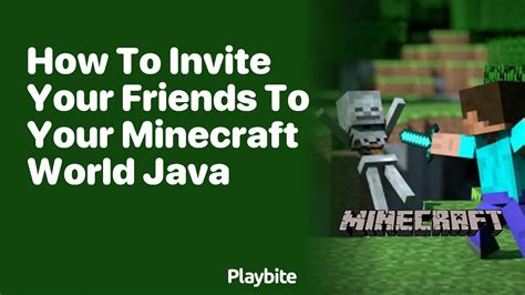 how to invite someone to my world in minecraft java