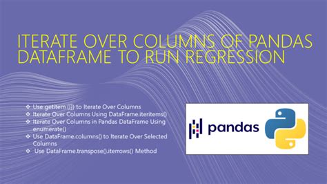 how to iterate over columns in pandas dataframe