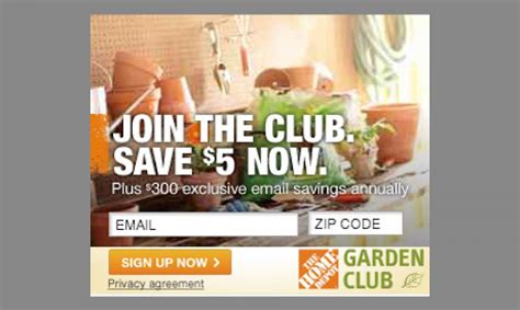 how to join home depot garden club