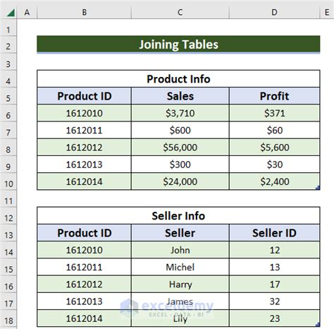 How To Join Tables Excel