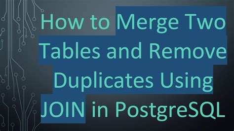 How To Join Tables With Duplicates