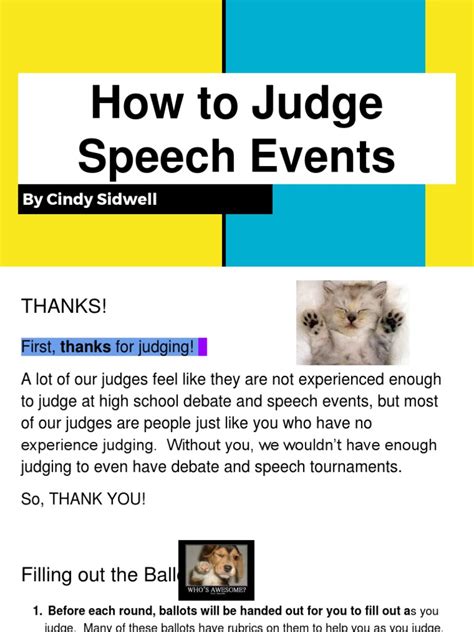 how to judge a speech