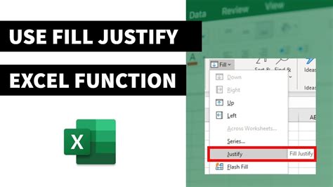 how to justify text in excel 2016