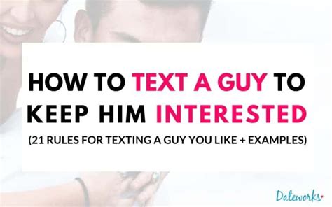 how to keep a guy interested over text examples