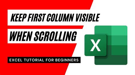 how to keep first two columns visible in excel