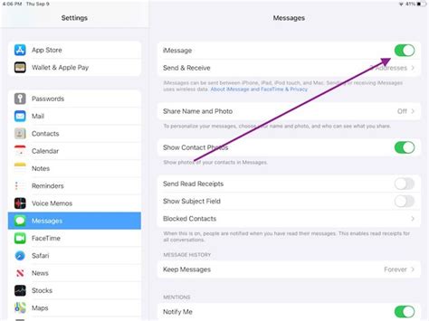 how to keep messages from going to ipad