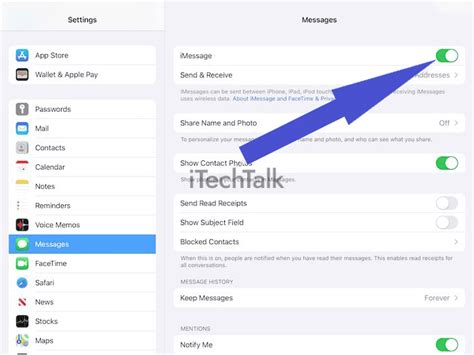 how to keep messages from going to your ipad